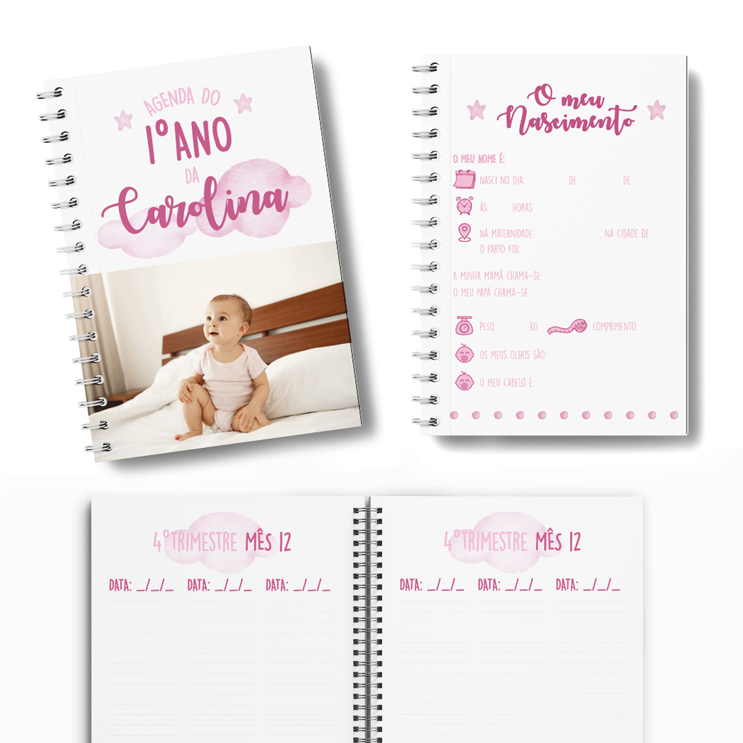 Agenda 1º Ano Bebé Menina – modelo 2 5 Agenda 1º Ano Bebé Menina – modelo 2 Agendas 5