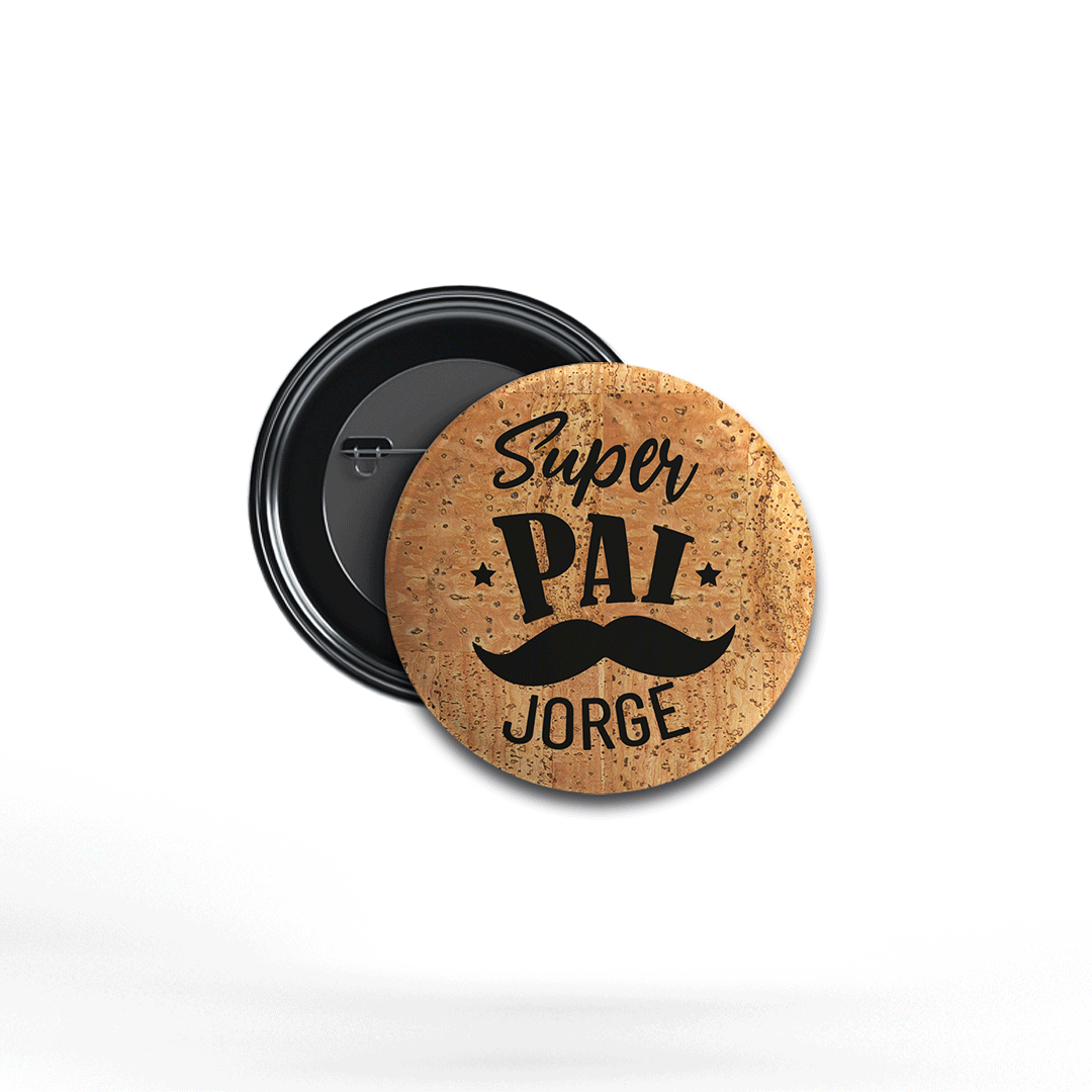 Pins Super Pai cortiça personalizado 3 Pins Super Pai cortiça personalizado Eco Friendly 3