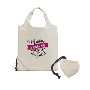 Saco dobrável 100% algodão e personalizado MIMAR Eco Friendly