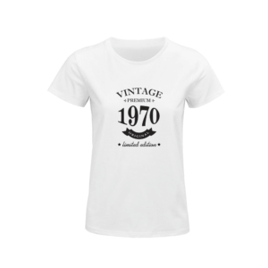 T-shirt Mulher Vintage Aniversários de adultos