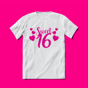 T-shirt Teen Sweet Para ocasiões especiais